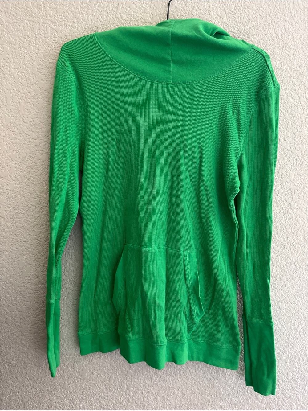 Lauren Ralph Lauren Active Green Waffle Knit Cowl Pullover Long Sleeve Women’s L